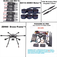 FPV ZD960 PIXHAWK 6C PRO M8N M9N M10 Full Carbon Fiber Hexa-Rotor Frame BLHELI 40A ESC Flight Comtro