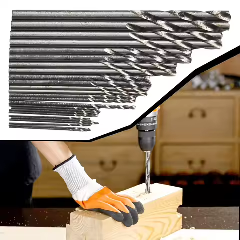 25Pc HSS Micro Drill Bit Set 0.5-3mm High Speed Steel PCB Jewelry Drills For Dremel Electric Drills 