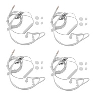 4X Anti Radiation Binaural Earphones Stereo Headphones with Microphone Universal 3.5mm Noise Cancell