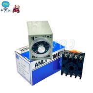 Timer AH3-NC Relay Timer ไฟ 220VA-5A Relay รีเลย์ ไทม์เมอร์ หน่วงเวลา 6 s /60s /6m /60m พร้อมฐาน