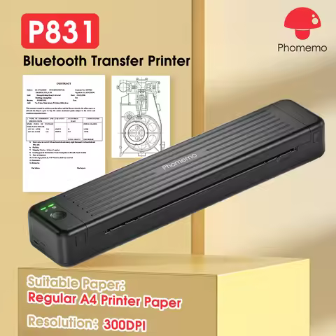 Bluetooth Portable Printers Wireless P831 Inkless Printer Portable Thermal Transfer Printer Support 