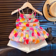Doudou Kids Fashion|ชุดเด็กหญิงฤดูร้อนลายดอกไม้