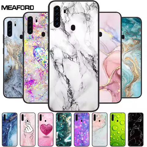 For Blackview A80 Plus Cases A80Pro Marble Soft TPU Silicone Back Cover for Blackview A80Pro Case Pr