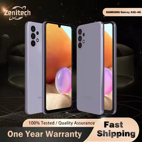 Original Samsung Galaxy A32 A325F A325N 4G Mobile Phone 4GB RAM 64/128GB ROM 90Hz 6.4'' 64MP+8MP+5MP