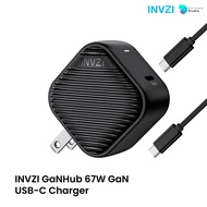 [ของแท้ถูกลิขสิทธิ์] INVZI หัวชาร์จเร็ว USB-C 67W GaN Tech II (PD) ชาร์จไว ขนาดเล็ก รองรับอุปกรณ์ US