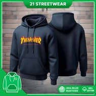 🔥100% Cotton🔥 Fire Thrasher Streetwear Hoodie Lelaki 200GSM Unisex Hoodie Man Hoodie Women Jaket Lel