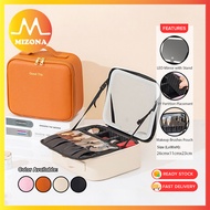 Mizona Multifunction Makeup Cosmetic Bag LED Mirror Portable Hand Held Large Professional Bag Beg Ko