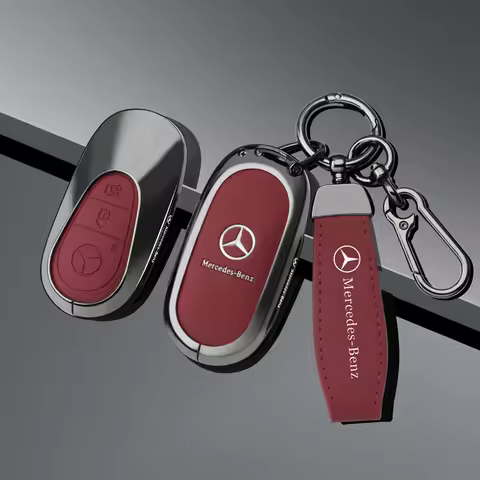 Leather Car Key Case Cover For Mercedes Benz EQ AMG EQA 350 EQB EQC 400 EQE 350 EQS H243 X254 N293 V
