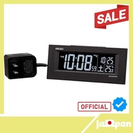 【Direct From Japan】Seiko Clock Alarm Clock 01: Black Body Size: 6.4 x 15.4 x 3.9cm Alarm Clock Electric Wave AC Type Digital BC413K
