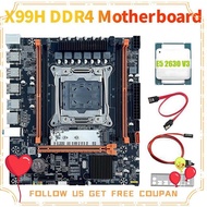 X99H Desktop Motherboard+E5 2630 V3 CPU B85 LGA2011-3 4X DDR4 REG ECC RAM Slots M.2 PCIE SATA3.0 X99
