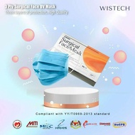 face mask 3ply surgical mask medicos surgical mask READYSTOCK MALAYSIA ‼️Wistech surgical/medical ad
