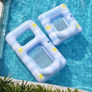Thickened Bed Floating Adult Floating Inflatable Floating Net Playing Water Recliner Bed Chair Ring 