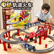 Kids' Train Toy Set, Lifelike High-Speed Rail Model with Tracks, Perfect Birthday Gift for Boys.