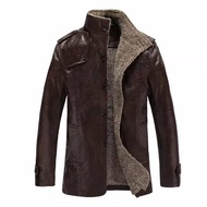 皮衣外套男夾克Leather Jacket Men Warm Winter Jackets Coats