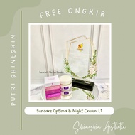 Shineskin Skincare Suncare Optima & Night Cream L1 Krim Siang Malam Kulit Flek Hitam Gratis Ongkir