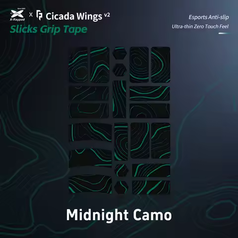 randomfrankp x X-Raypad Cicada Wings v2 Universal Pre-cut Tacky Grip Tape – Midnight Camo