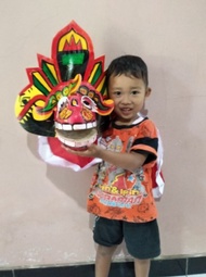 Barongan devil asli 1 set anak2 umur 10 Mainan anak cowok yg lagi viral Barongsai anak laki laki jum