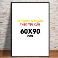 Print Canvas Painting as Required, size 60x90 cm Canvas Painting Frame