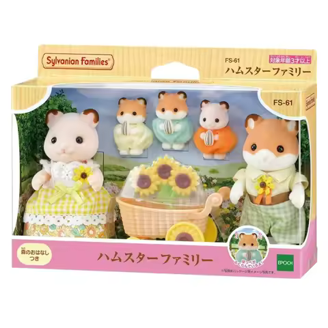 Sylvanian Families Aceessories Figures Original Popcorn Car Love Rat Dolls for Girls Kids Toys Girl 