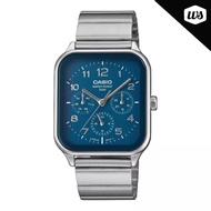 [Watchspree] Casio Men's Analog Square Dial Stainless Steel Band Watch MTPM306D-2A MTP-M306D-2A