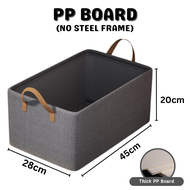 Foldable Storage Box Steel Frame Clothes Organizer Box Storage Basket Kotak Simpan Baju Barang 收纳箱 C
