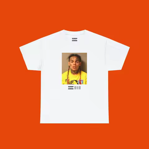 Tekashi 6ix9ine MugshoT T Shirt Funny Rap tee Snitch Idea Gag Stocking Stuffer Latin Music