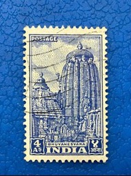 印度郵票 Lingaraj Temple 1949年