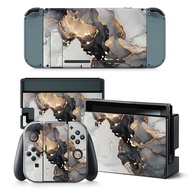 （2024） Skin Sticker Marble Texture Protective Decal Removable Cover for Nintendo Switch Console（2024）