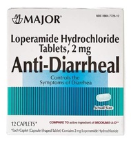Major Anti-Diarrheal (Loperamide 2 mg/Blister Packed Capsules (12)