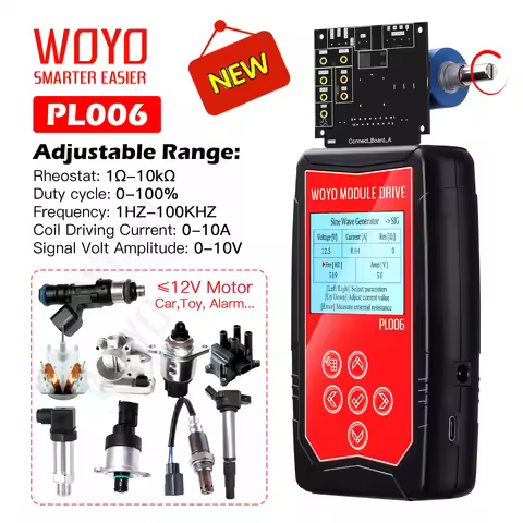WOYO PL006 New Automobile Ignition Coil Test Injector Solenoid Valve Stepper Motor Tester Fault Dete