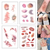 Halloween Bruises Tattoo Stickers Face Tattoo Waterproof Cosplay Gifts For Party Decor Festive V9A6