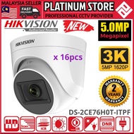 HIK HIKVISION 5MP 3K 1920P Full HD Indoor IR INFRARED Dome TVI 5.0MP Camera X16PCS DS-2CE76H0T-ITPF 
