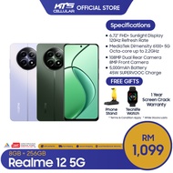 Realme 12 5G (8GB + 256/512GB) Smartphone - Original 1 Year Warranty by REALME Malaysia