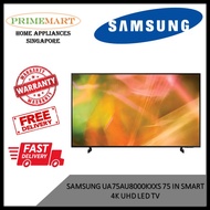 SAMSUNG UA75AU8000KXXS 75 IN SMART 4K UHD LED TV * 3 YEARS LOCAL WARRANTY