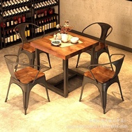 Table Retro Dining Table Bar American Noodle Shop loft Distressed Industrial Style Coffee Shop Solid