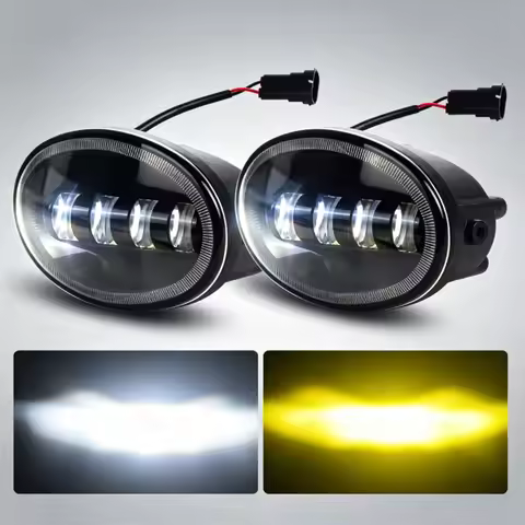 LED Car Front Fog Lights Oval Type H11 H8 H16 DRL White Yellow for Honda Accord Insprire Civic City 