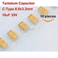 10pcs Tantalum Capacitor 106V 10uF 35V SMD Capacitance 35V10uF Capacitors 10UF35V C-Type 6032