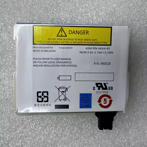 44V4145 44V4146 00AR121 00AR122 00AR123 00AR124 990528 3.6V 3.7AH 13.3Wh Li-ion RAID Storage Cache B