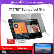 ZR For Acodo 2din Android Car Stereo Screen Protector for 10 inch 9 inch 7 inch Headunit 2.5D Clear Tempered Glass Screen Protector Film for Car Radio