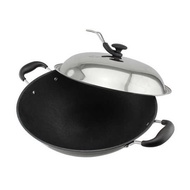 Real Cast Iron Wok Induction Cooker Wok (set) 36cm 38cm 42cm