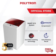 POLYTRON Mesin Cuci Top Loading 1 Tabung 85 Kg New Zeromatic Automatic PAW 8527R