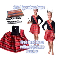 3 in 1 Igorot Costume for Girl kids (w/ FREE HEAD DRESS W/O FEATHERS)
