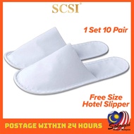 SCSI (1 Set 10 Pair) Slipper Hotel / House Slipper Indoor Slipper Home Slipper / Selipar Rumah MJS002-1
