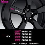 4pcs Car Rim Wheel Sticker For Subaru BRZ XV LEGACY Forester Outback Rally WRX WRC STI