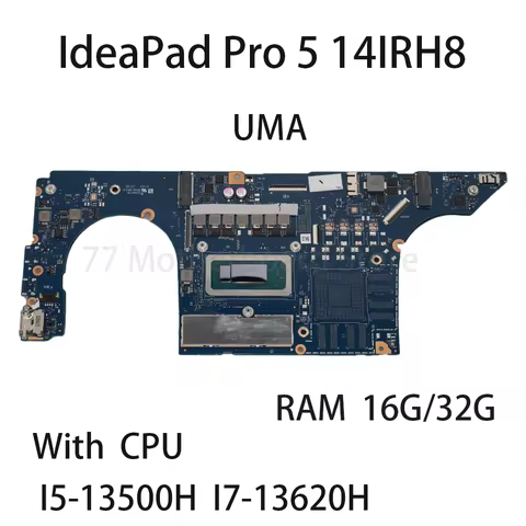 Laptop Motherboard For Lenovo IdeaPad Pro 5 14IRH8 With CPU I5 13500H I7 13620H RAM 16G/32G 5B21J382