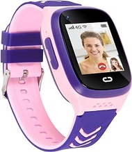wsgpxtybb 4G Kids Smart Watch with GPS Tracker,Smartwatch for Kid with Video Call Voice Chat Pedometer SOS Camera Alarm Clock Puzzle Games WiFi HD Touch Screen for 3-12 Years Girls Boys (Pink)