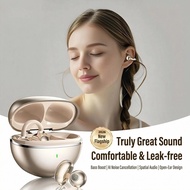 RHYFELL S15 Clips On Bluetooth 5.4 Earphones Waterproof Butterfly Earring Design 5.5g Lightweight Ea