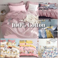 100% Cotton 1300TC King / Queen size 5in1 Comforter set