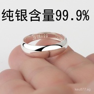 Silver Trend Glossy Index Finger Single Tail Ring Open Ring Silver Jewelry999Plain Men's Pure Silver