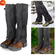 SHLY Camping Hiking Leg Gaiters, Black Zipper Walking Boot Gaters,  Outdoor Breathable Waterproof Sn